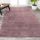 Trivor Haze Solid Low-pile Area Rug Light Purple