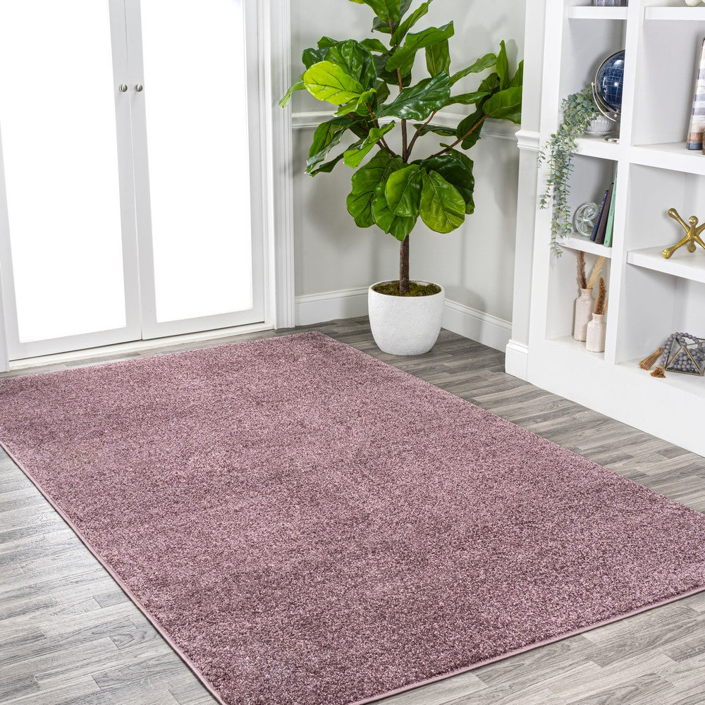 Trivor Haze Solid Low-pile Area Rug Light Purple