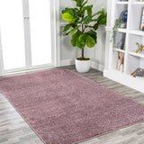 Trivor Haze Solid Low-pile Area Rug Light Purple