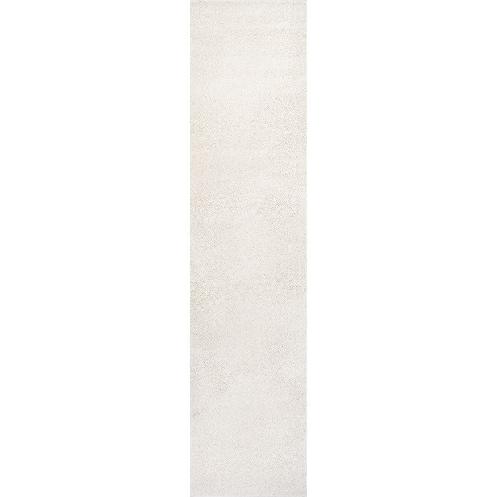 Trivor Haze Solid Low-pile Area Rug Cream