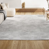 Trivor Haze Solid Low-pile Area Rug Cream