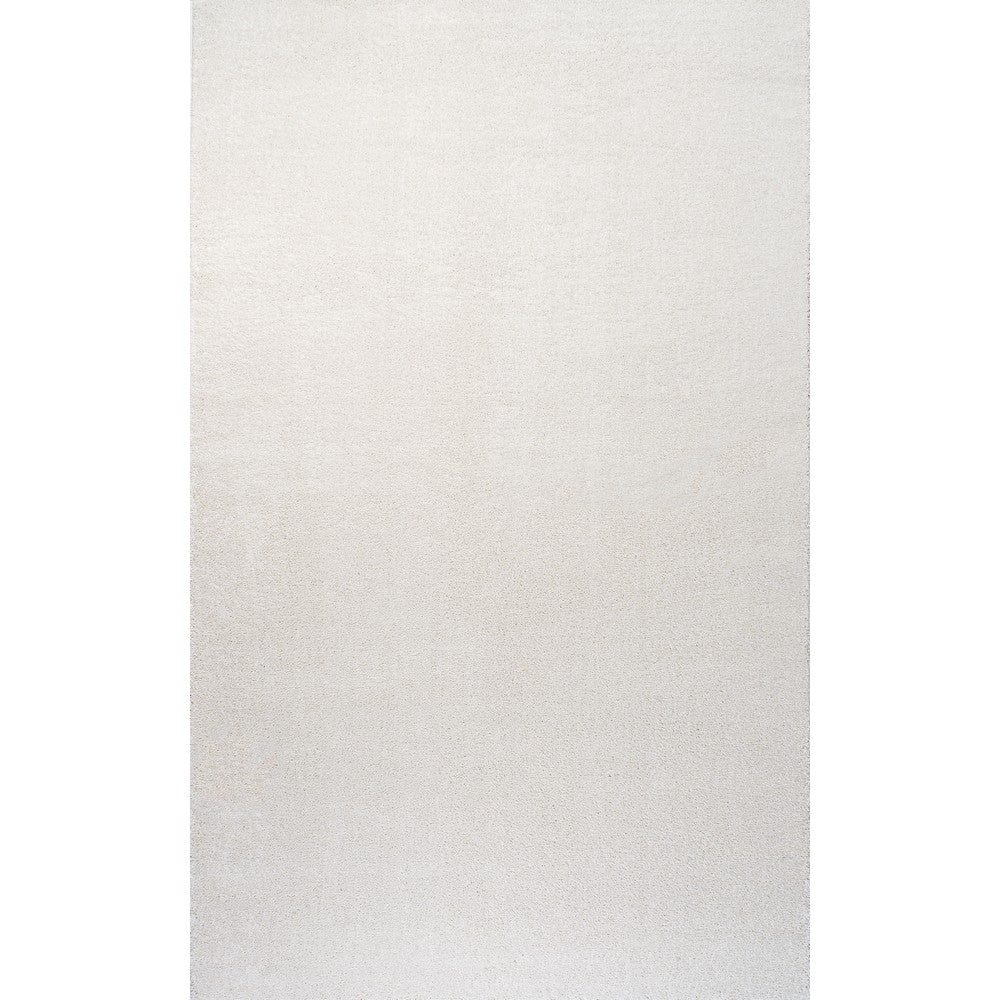Trivor Haze Solid Low-pile Area Rug Cream