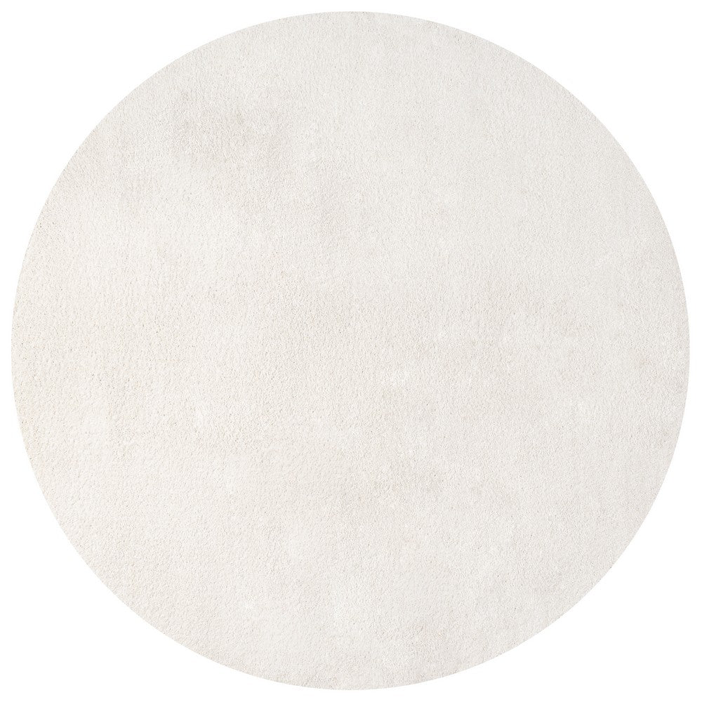Trivor Haze Solid Low-pile Area Rug Cream