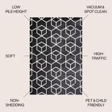 Tingey blocks Modern Geometric Area Rug