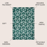 Tingey blocks Modern Geometric Area Rug