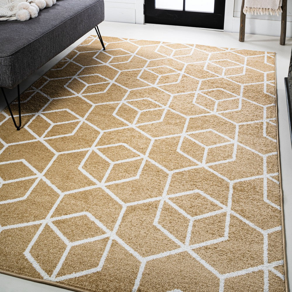 Tingey blocks Modern Geometric Area Rug