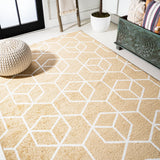 Tingey blocks Modern Geometric Area Rug