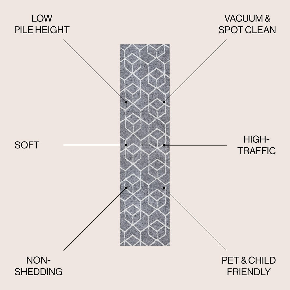 Tingey blocks Modern Geometric Area Rug