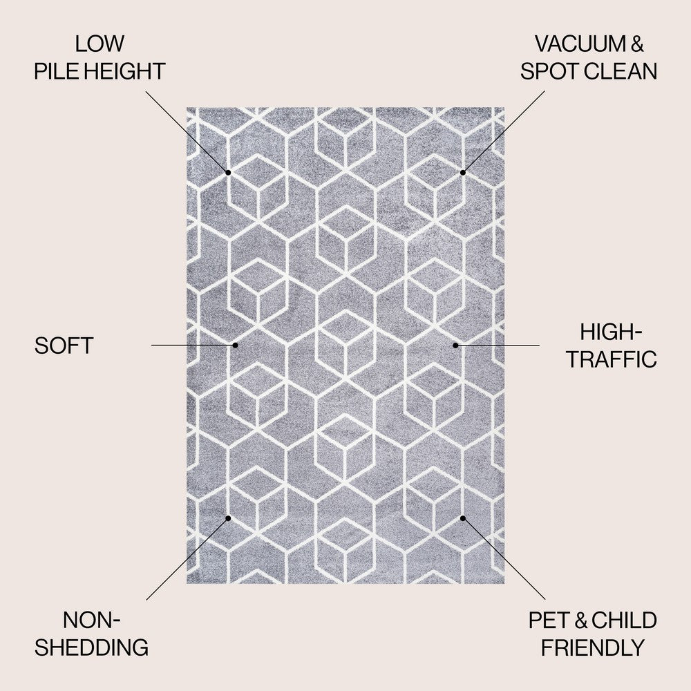 Tingey blocks Modern Geometric Area Rug