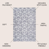 Tingey blocks Modern Geometric Area Rug
