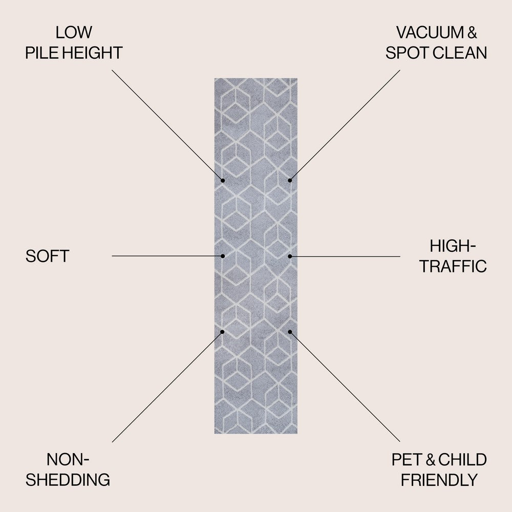 Tingey blocks Modern Geometric Area Rug