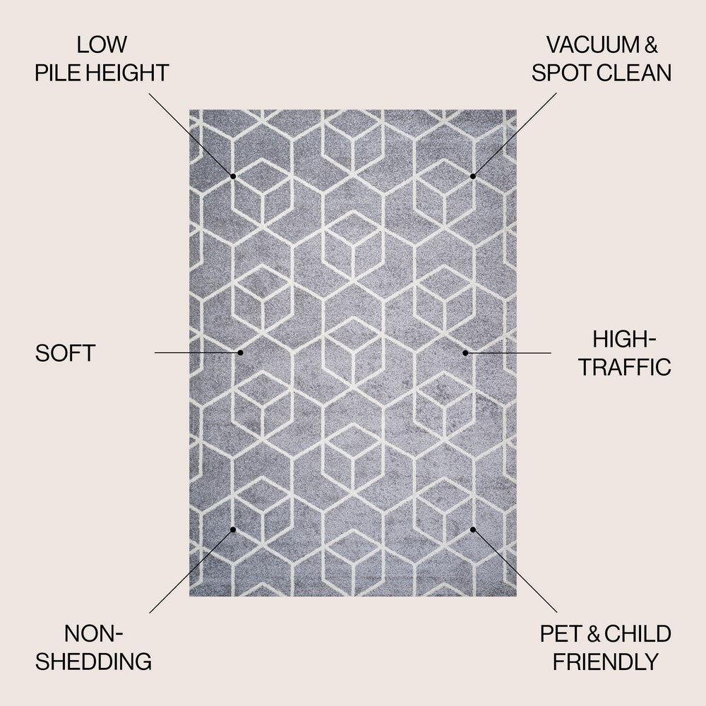 Tingey blocks Modern Geometric Area Rug