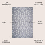 Tingey blocks Modern Geometric Area Rug