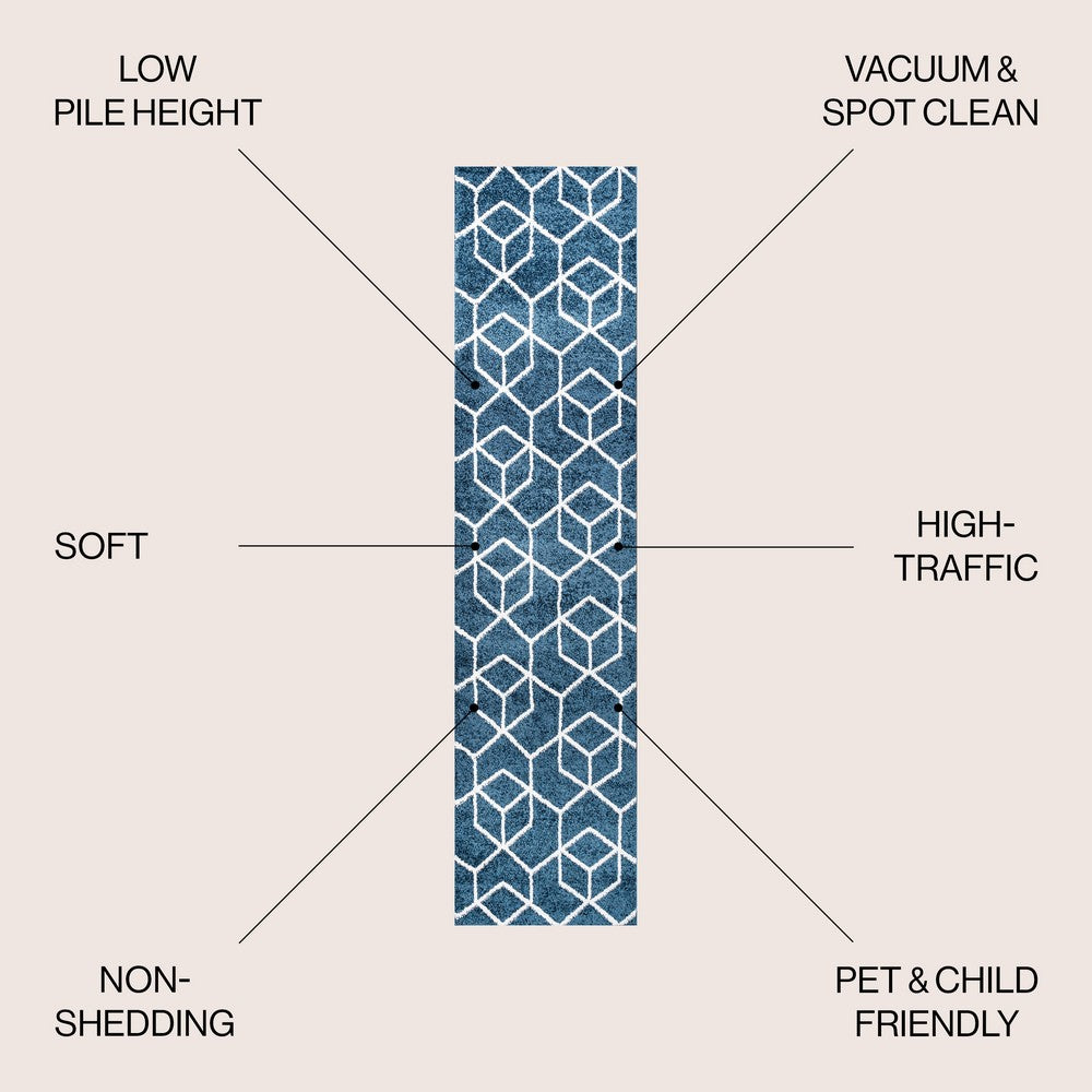 Tingey blocks Modern Geometric Area Rug