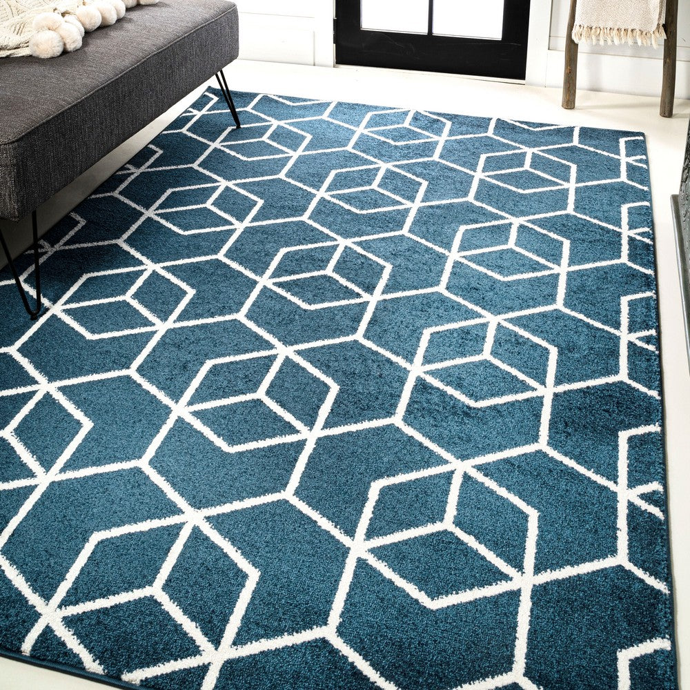 Tingey blocks Modern Geometric Area Rug