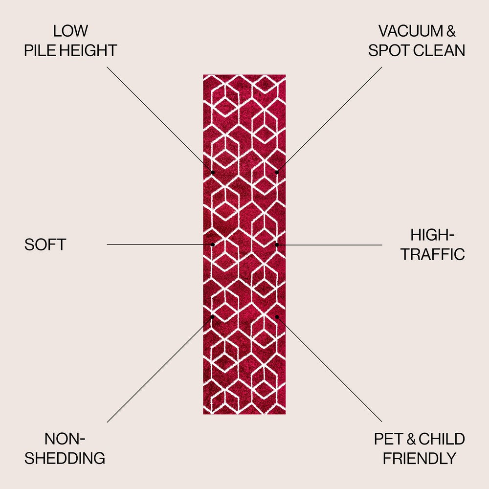 Tingey blocks Modern Geometric Area Rug
