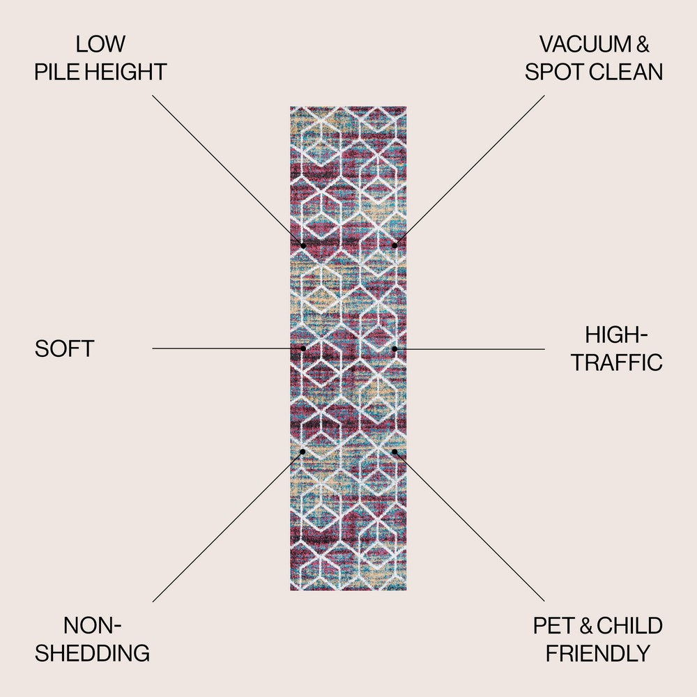 Tingey blocks Modern Geometric Area Rug
