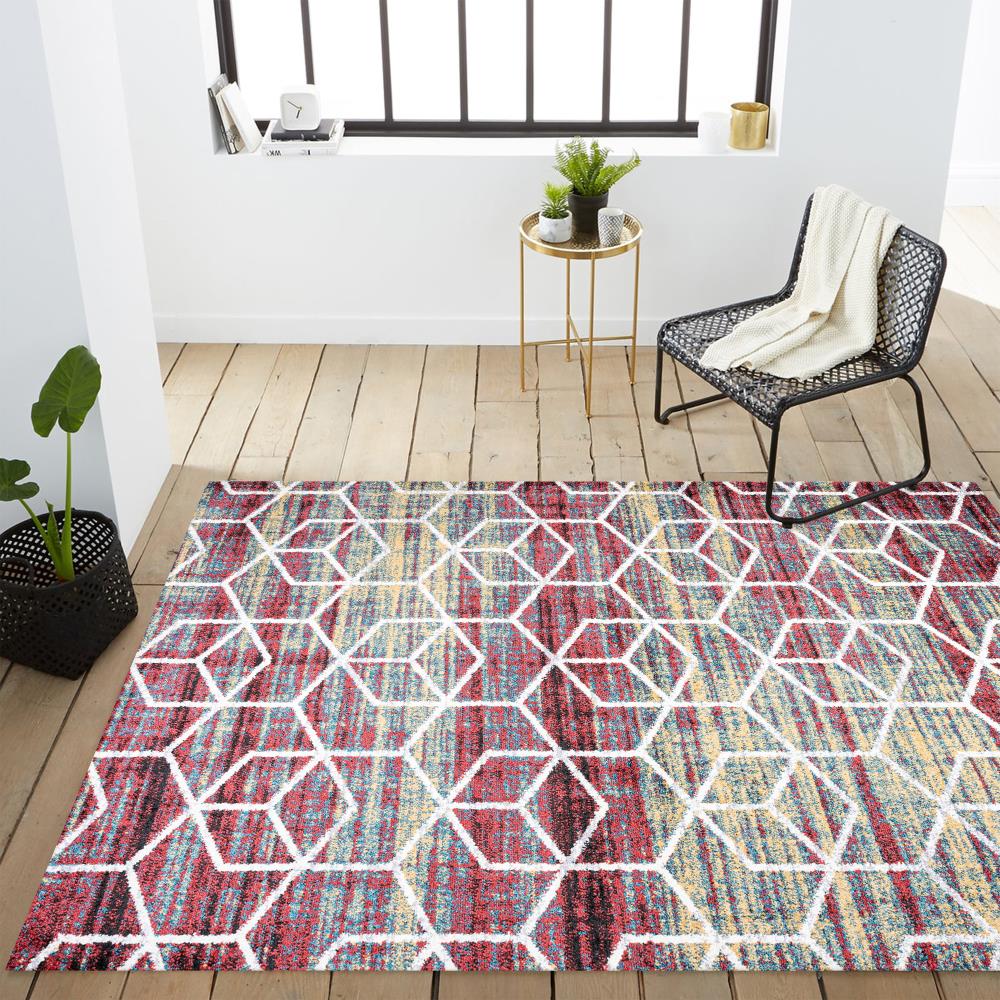Tingey blocks Modern Geometric Area Rug