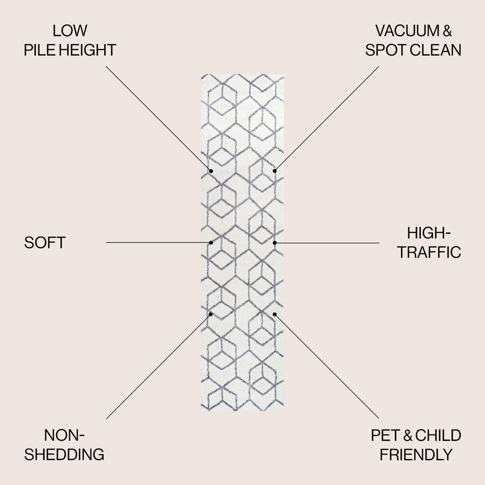 Tingey blocks Modern Geometric Area Rug