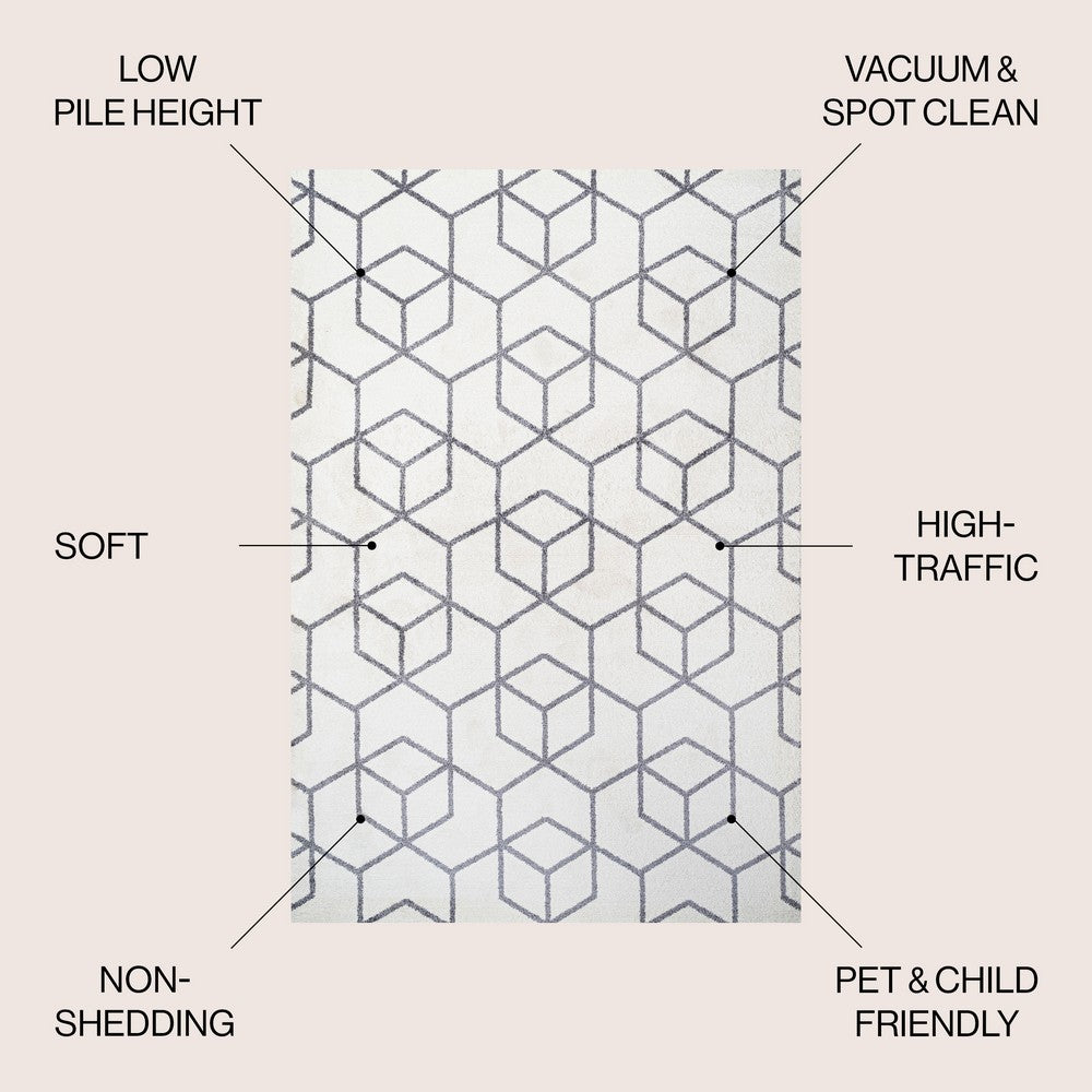 Tingey blocks Modern Geometric Area Rug