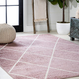 Bounty Minimalist Diamond Trellis Area Rug
