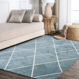 Bounty Minimalist Diamond Trellis Area Rug