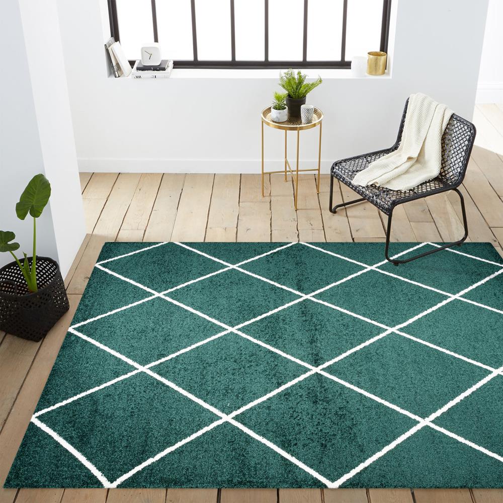 Bounty Minimalist Diamond Trellis Area Rug