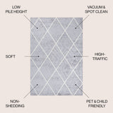 Bounty Minimalist Diamond Trellis Area Rug