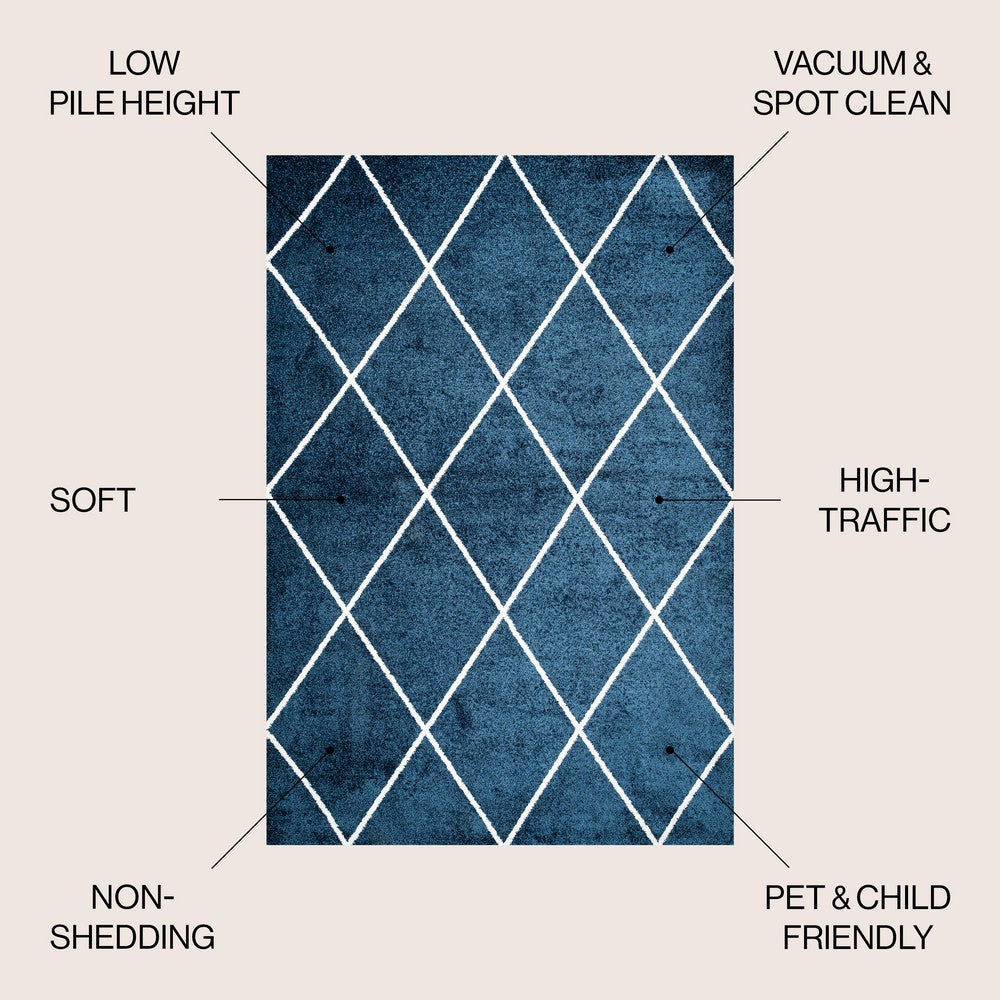 Bounty Minimalist Diamond Trellis Area Rug
