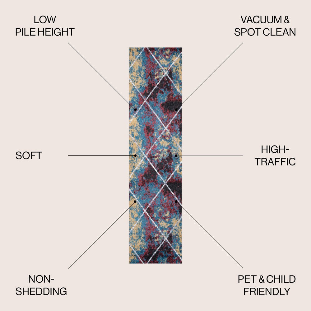 Bounty Minimalist Diamond Trellis Area Rug