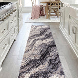 Uma Contemporary Glam Abstract Marble Area Rug