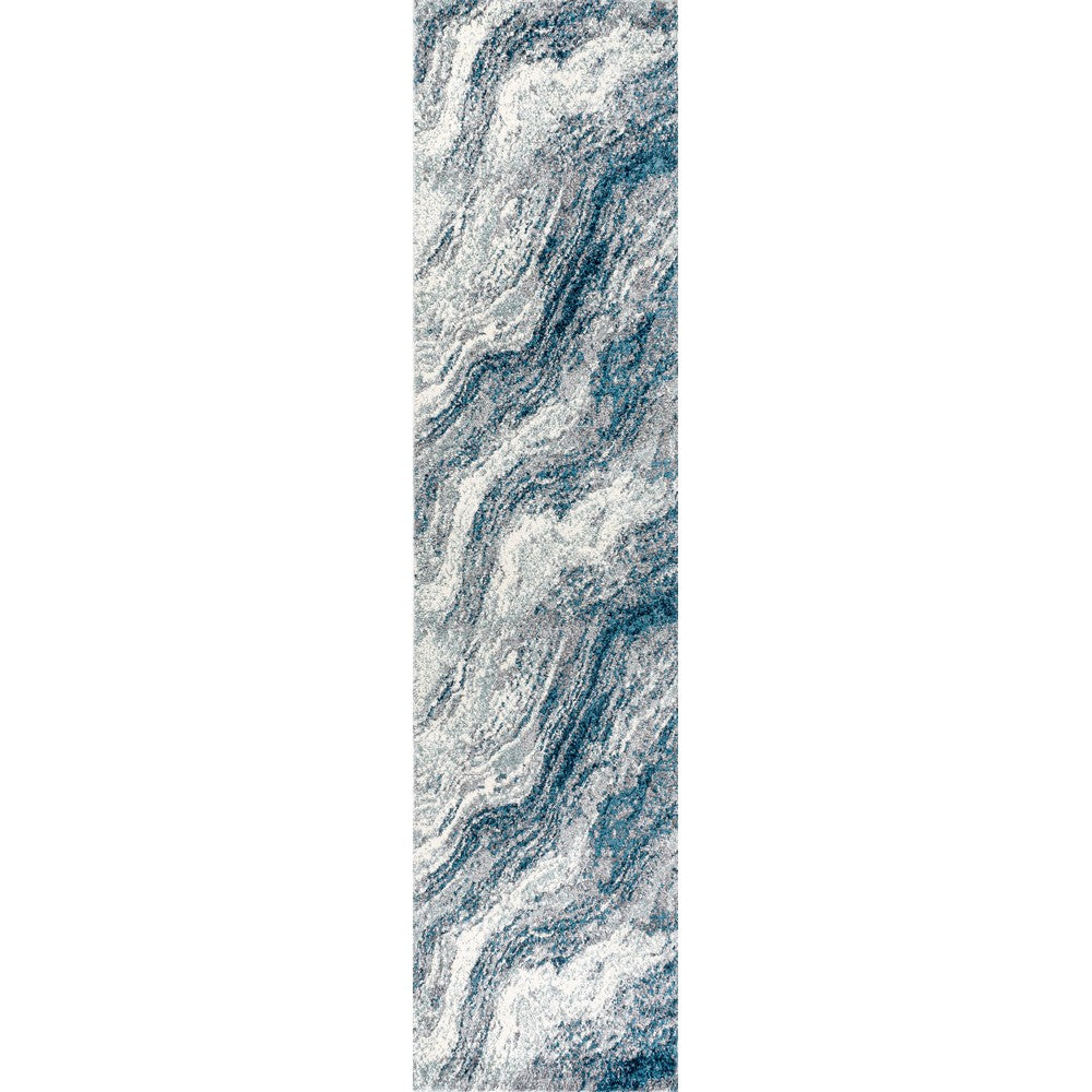 Uma Contemporary Glam Abstract Marble Area Rug