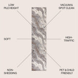 Uma Contemporary Glam Abstract Marble Area Rug