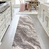 Uma Contemporary Glam Abstract Marble Area Rug
