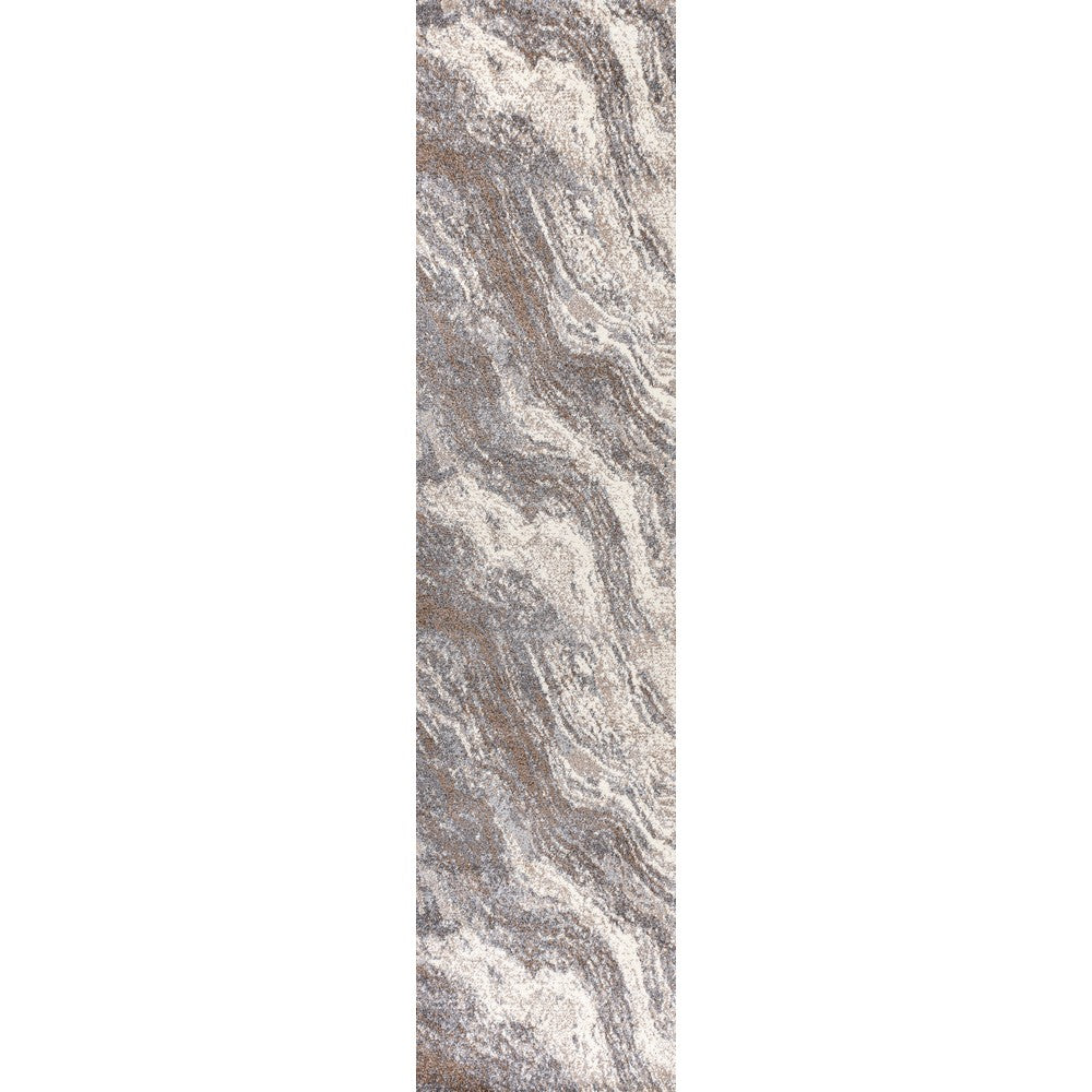 Uma Contemporary Glam Abstract Marble Area Rug