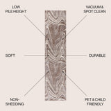 Saloni Contemporary Glam Abstract Marble Area Rug