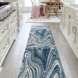 Saloni Contemporary Glam Abstract Marble Area Rug