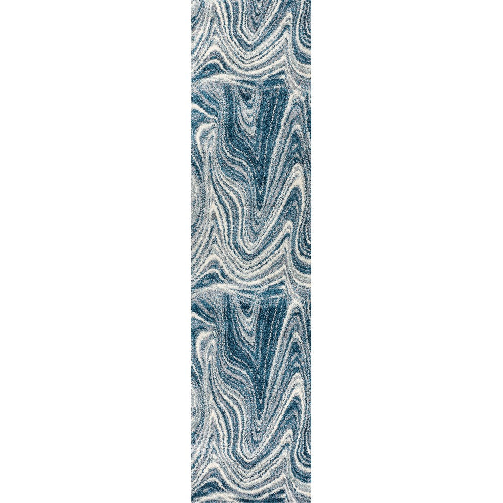 Saloni Contemporary Glam Abstract Marble Area Rug