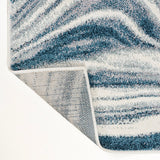 Saloni Contemporary Glam Abstract Marble Area Rug