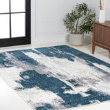 Zowe Contemporary Bohemian Abstract Marble Area Rug