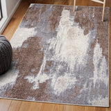 Zowe Contemporary Bohemian Abstract Marble Area Rug