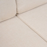 Rattler 3-Seat Mid-Century Modern Roped Acacia Wood Outdoor Sofa with Cushions