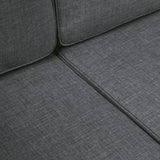 Rattler 3-Seat Mid-Century Modern Roped Acacia Wood Outdoor Sofa with Cushions