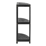 Tera 33" Classic Minimalist 3-Tier Acacia Wood Freestanding Bathroom Corner Shelf
