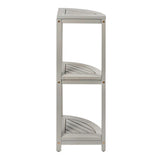 Tera 33" Classic Minimalist 3-Tier Acacia Wood Freestanding Bathroom Corner Shelf