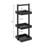 Moro 30" Classic Rustic 3-Tier Acacia Wood Freestanding Bathroom Shower Caddy
