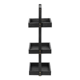 Moro 30" Classic Rustic 3-Tier Acacia Wood Freestanding Bathroom Shower Caddy