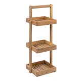 Moro 30" Classic Rustic 3-Tier Acacia Wood Freestanding Bathroom Shower Caddy