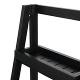 Velric 48 in. H Minimalist Handcrafted Acacia Wood 4-Tier Indoor/Outdoor Folding Display Ladder Storage Rack and Plant Stand