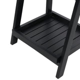 Velric 48 in. H Minimalist Handcrafted Acacia Wood 4-Tier Indoor/Outdoor Folding Display Ladder Storage Rack and Plant Stand